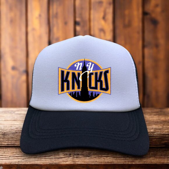 Unbranded Other - New York Knicks Alternate Logo Mens Trucker Hat Black Snapback Basketball Cap
